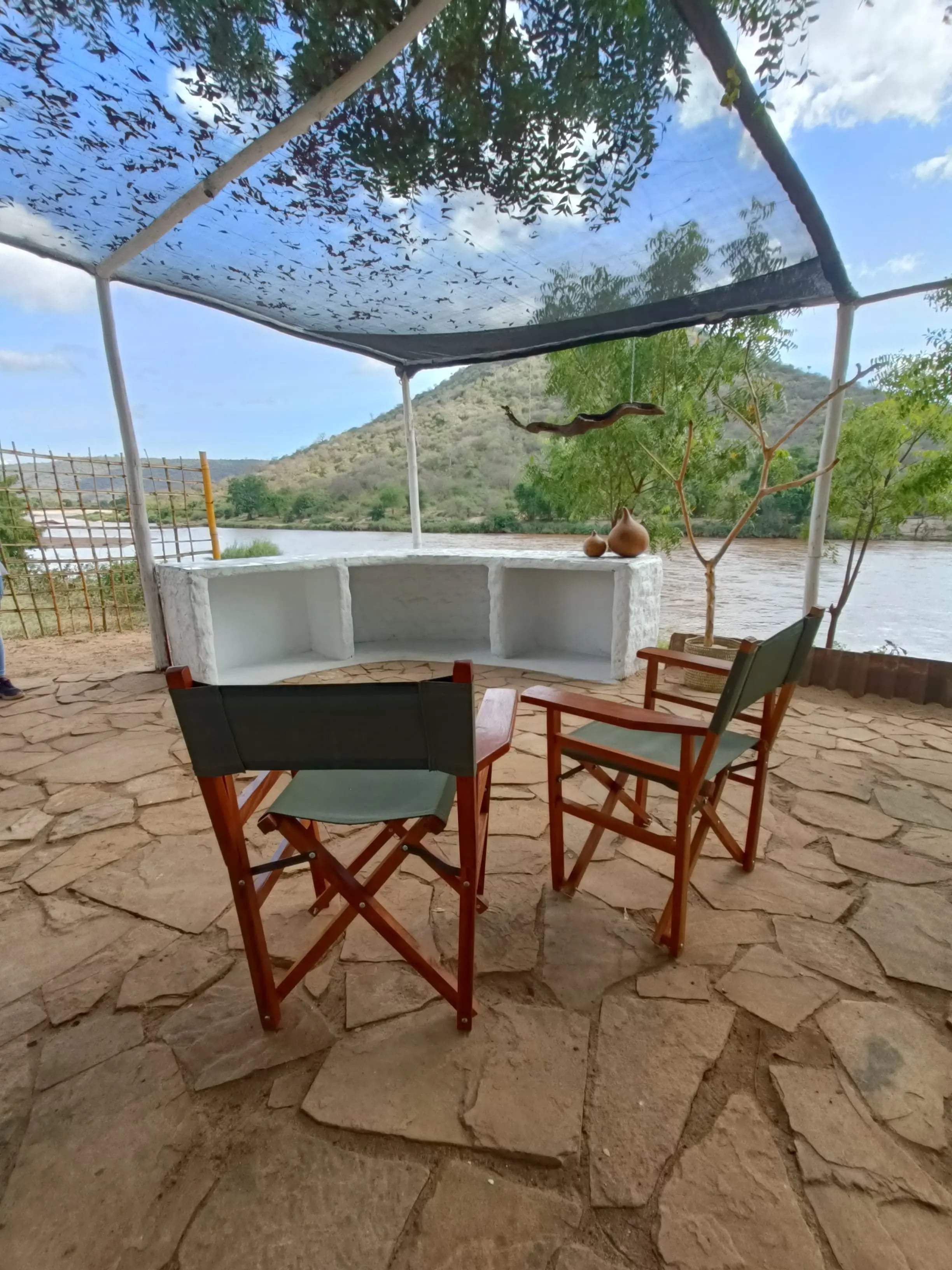 Outdoor relaxation area with stunning views