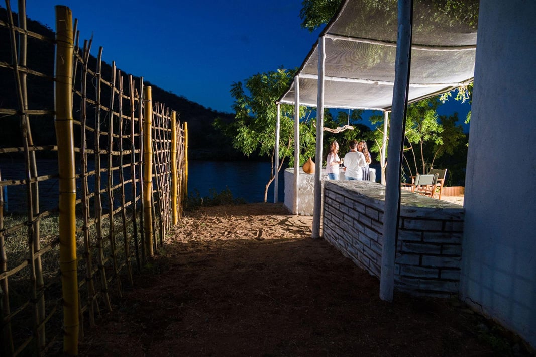 Outdoor night scene at Aam Altair